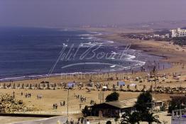 Image du Maroc Professionnelle de  Vue aérienne de la plage d'Asilah, ville du nord du Maroc sur l'océan Atlantique à 40 km au sud de Tanger, Vendredi 9 Août 2002.(Photo / Abdeljalil Bounhar)




 